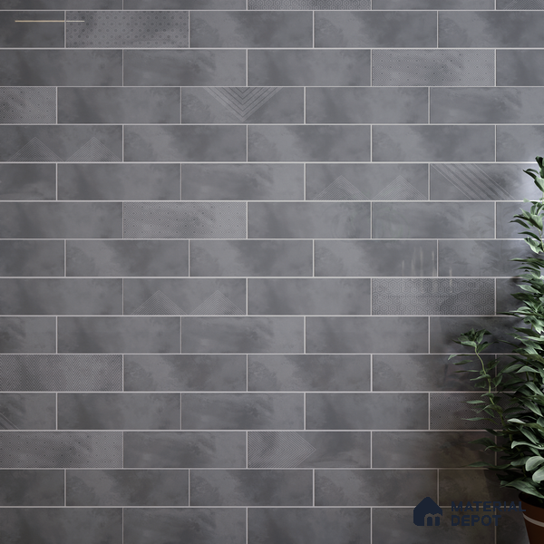 Subway Wall Tile TL 06427 N Eterna Silver Mist Blend 12 x 4 inch