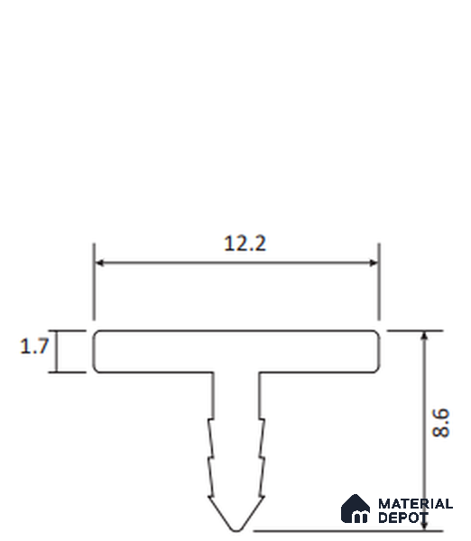 JMB-55 Chrome Finish Aluminium Inlay Profile Thickness 1.7 mm - 3000x12 ...