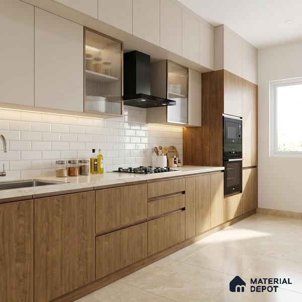 mochidom Natural Wood Counter CONSDAN Butcher Block Countertop, 18