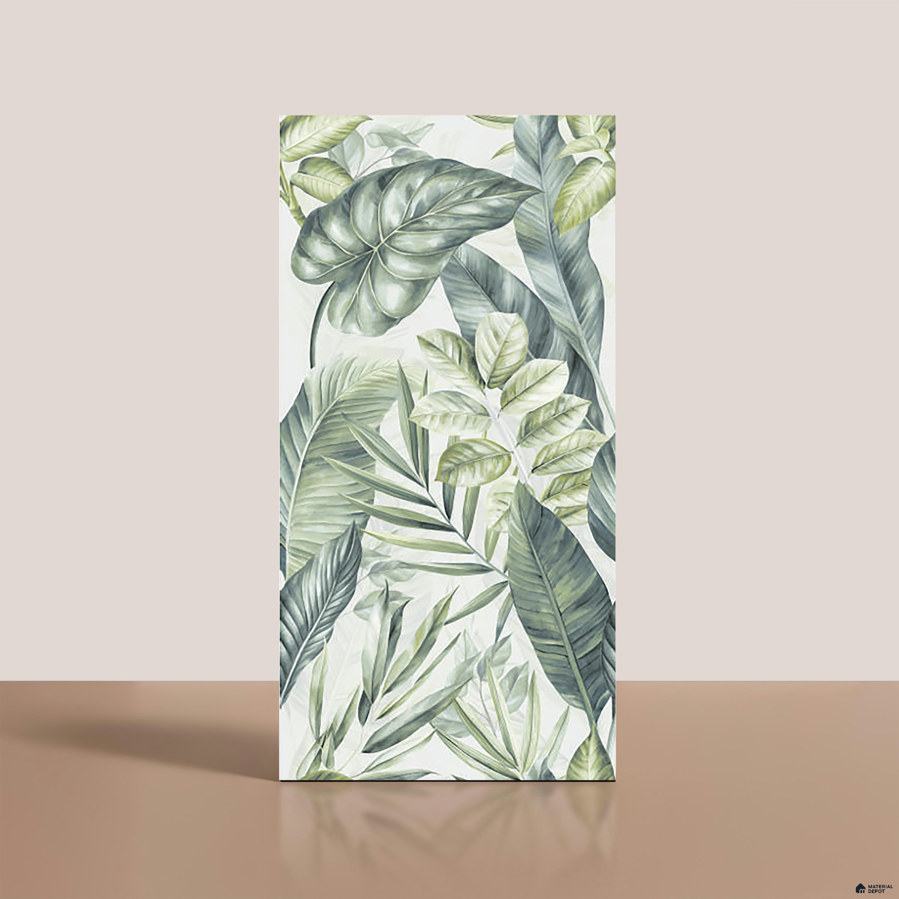 Floral Look Wall Tile TL 08105 B Syria Olive Decor Endless 4 ft x