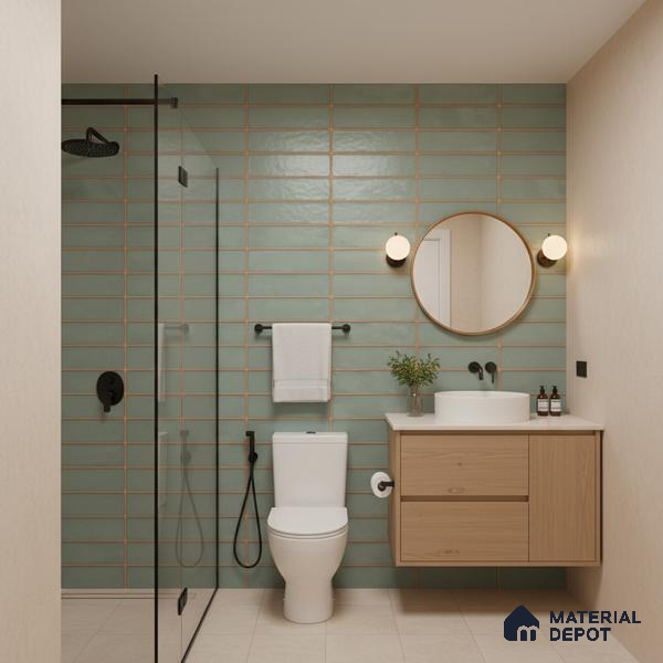 Premium Green TL 04392 Plain Green Subway Ceramic Tile